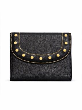Gianni Versace Vintage Porta Vitello Castoni Crystal Embellished Wallet W / COA
